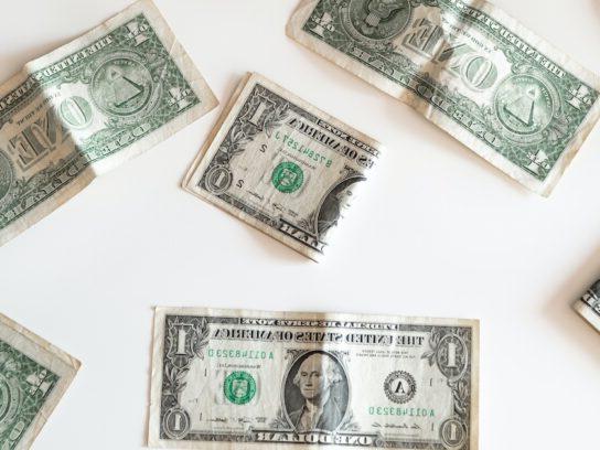 photo of one dollar bills